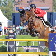 Switzerland’s Alain Jufer with Marlis Mühlebach’s ©Longines EEF