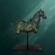 Sculture della collezione Cavalli di Bombardieri Riedito esposte a The Lounge Experience di Scuderia La Caccia durante il CSI3* internazionale di Bedizzole.